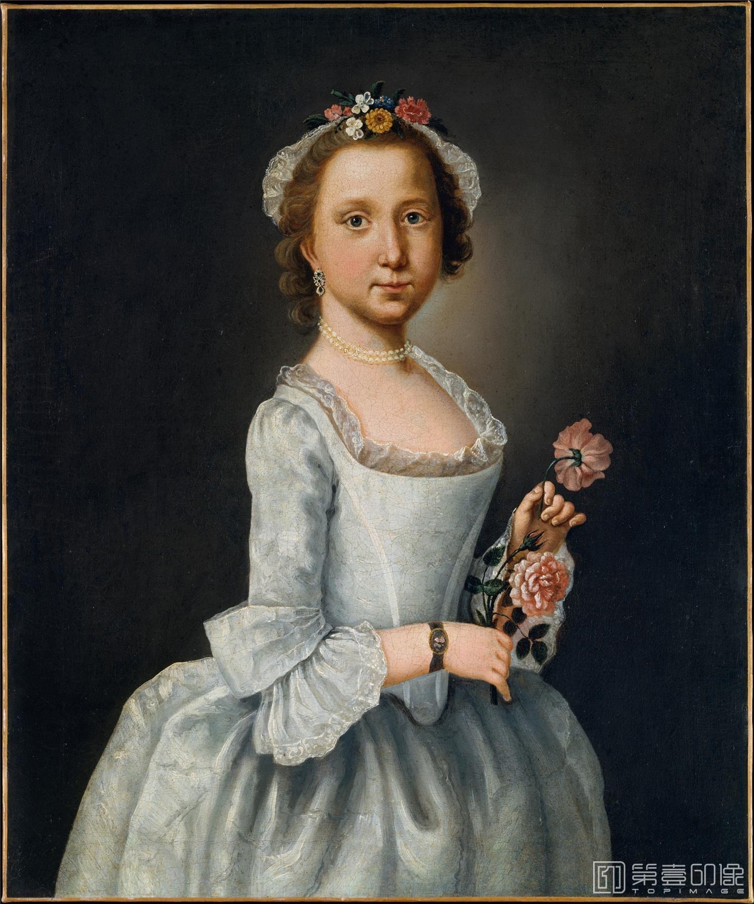 油画-美国纽约大都会美术馆油画藏画-Lawrence KilburnPortrait of a Lady-1466